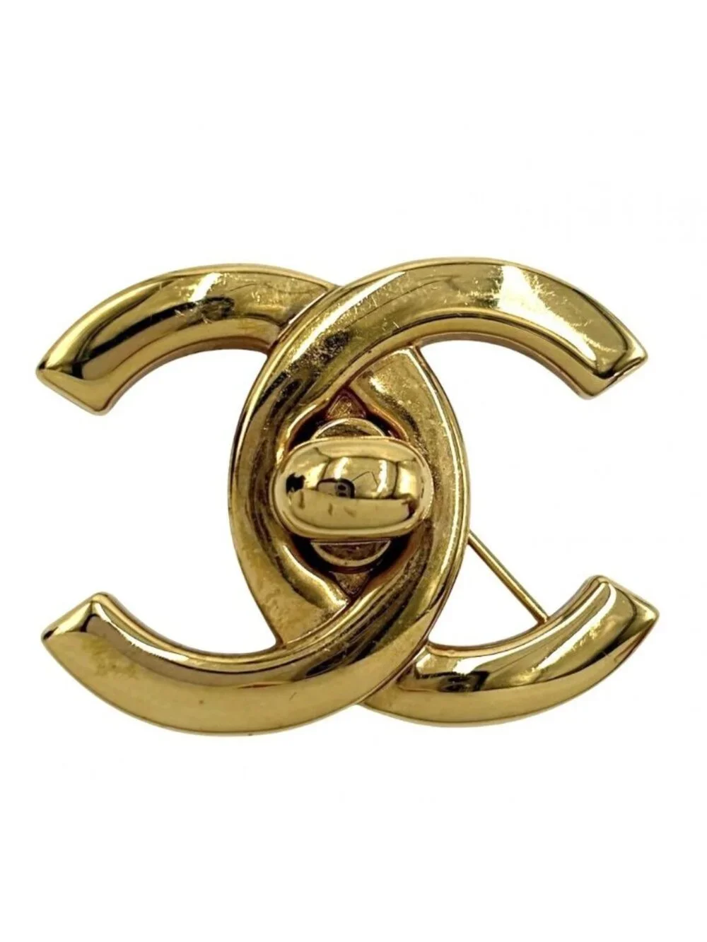 Chanel Brooch CC Logo Turnlock